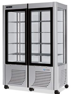 VITRINE RÉFRIGÉRÉE 4 FACES 2 PORTES POSITIVE LED