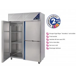 ARMOIRE NÉGATIVE 1200 L - 1 PORTE PLEINE + 2 PORTILLONS