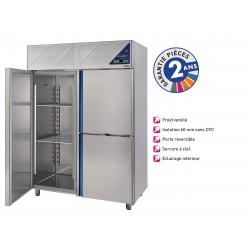 ARMOIRE NÉGATIVE 1200 L SANS GROUPE - 1 PORTE PLEINE + 2 PORTILLONS
