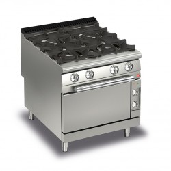 FOURNEAU GAZ 4 FEUX SUR FOUR ELECTR