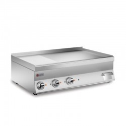 GRILLADE ELEC. - PLAQUE 2/3 LISSE CHROME DUR - LARG. 1000 MM