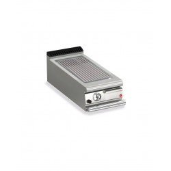 TOP PLANCHA GAZ - PLAQUE AISI 430 RAINURÉE LARG 400 MM