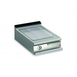 TOP PLANCHA ELEC - PLAQUE CHROME DUR RAINURÉE LARG 600 MM