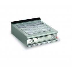 TOP PLANCHA ELEC - PLAQUE CHROME DUR RAINURÉE LARG 800 MM