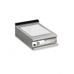 TOP PLANCHA GAZ - PLAQUE CHROME DUR RAINURÉE LARG 600 MM