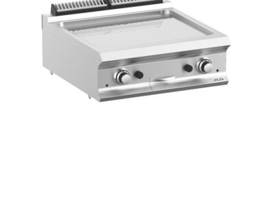 Plaque gaz rainurée chromée MBM – Plancha professionnelle à gaz pour grillades parfaites