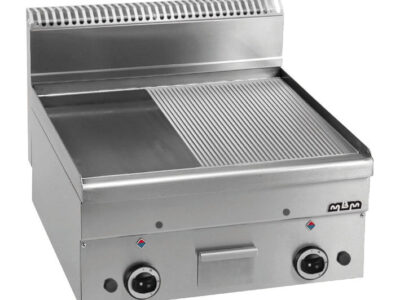 Plaque gaz ½ lisse ½ rainurée MBM