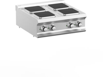 Réchaud 4 plaques électriques carrées MBM – matériel de cuisson professionnel CHR