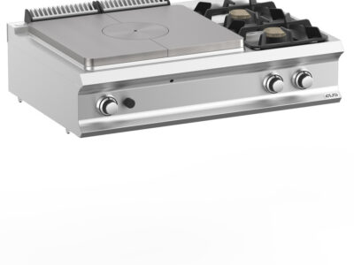 2 feux vifs gaz avec plaque coup de feu 10 kW MBM – cuisson professionnelle performante