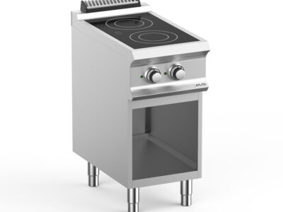 Fourneau vitrocéramique 2 zones de cuisson MBM – matériel de cuisson professionnel